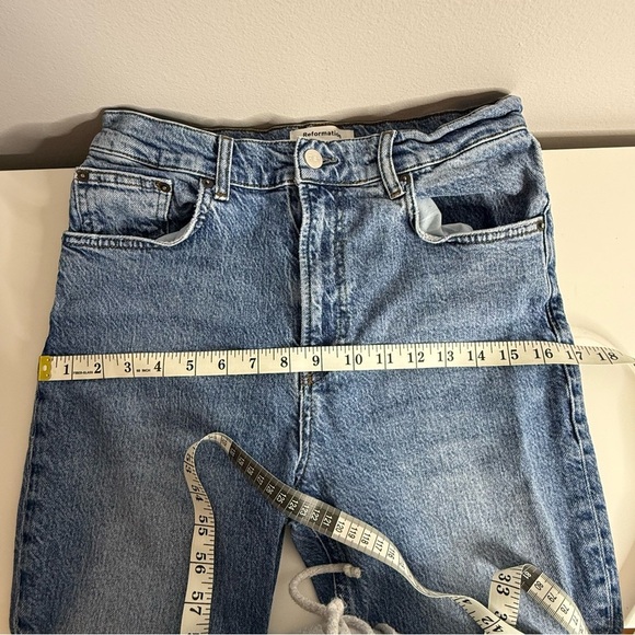 Reformation - Distressed Blue high rise bootcut jeans - color paloma- 29 - Picture 10 of 10